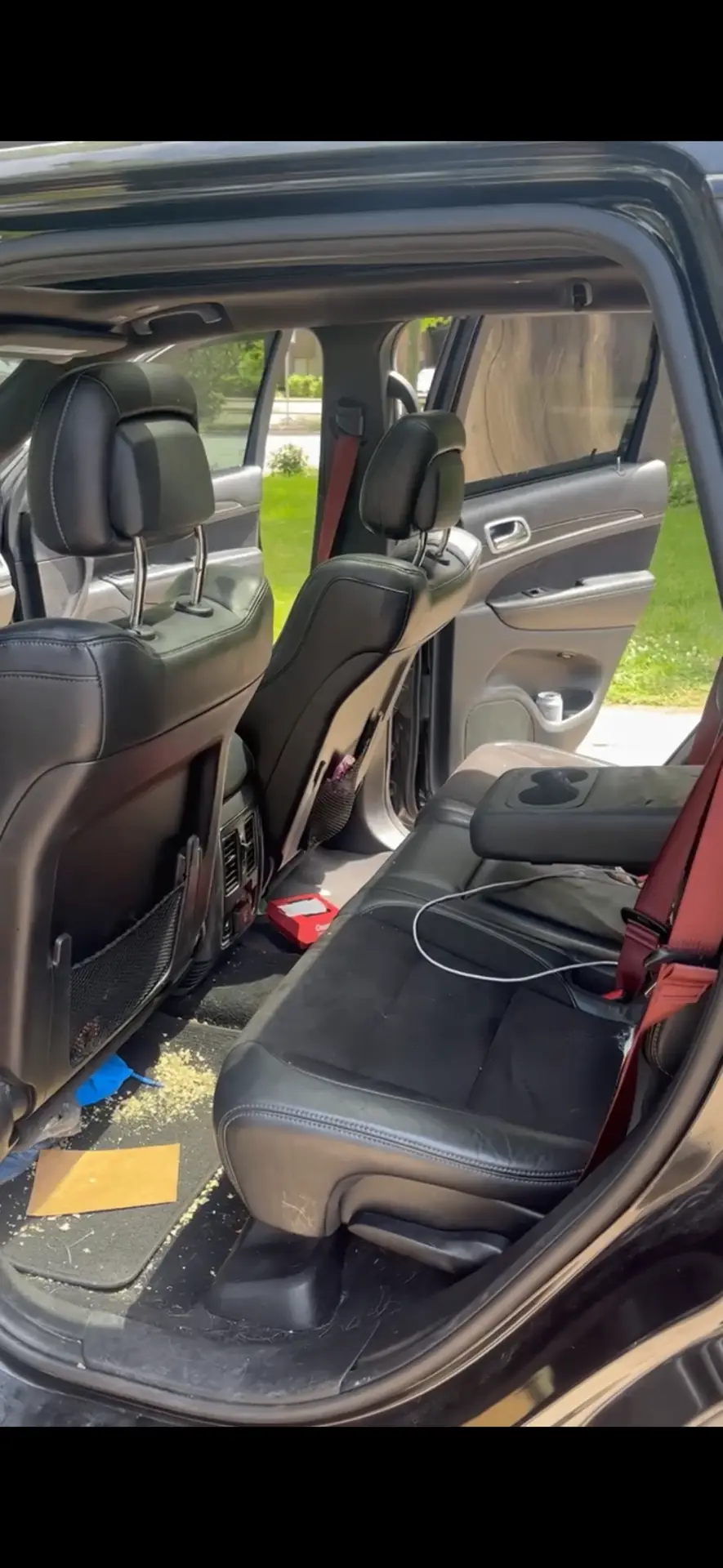 Jeep Grand Cherokee back seats — before detailing