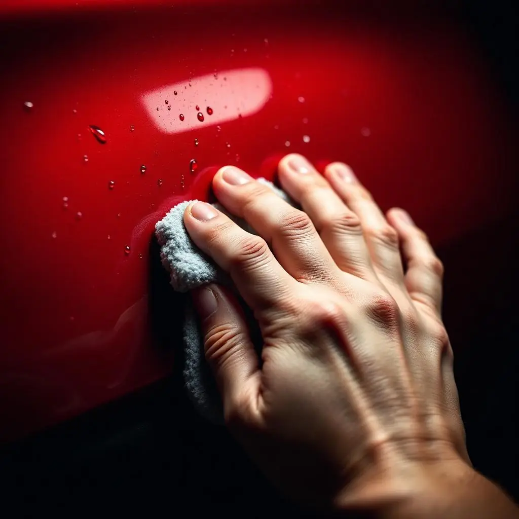 Glossy vehicle paint protected by ceramic coating