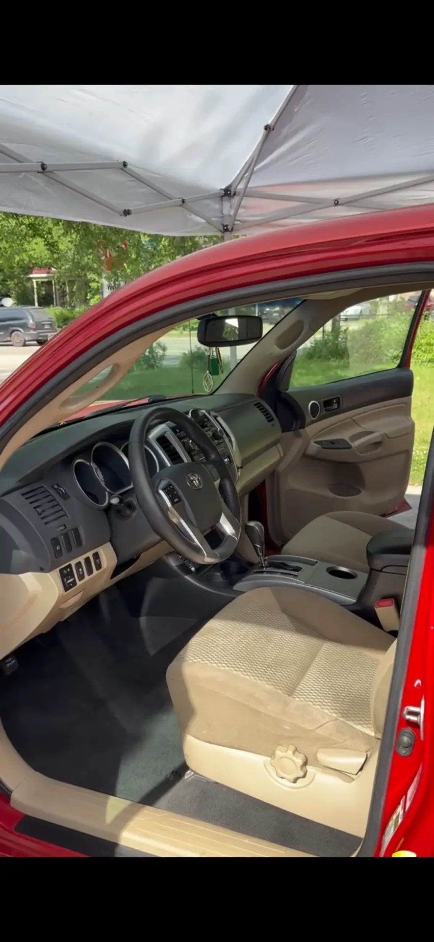 Toyota Tacoma interior — after detailing